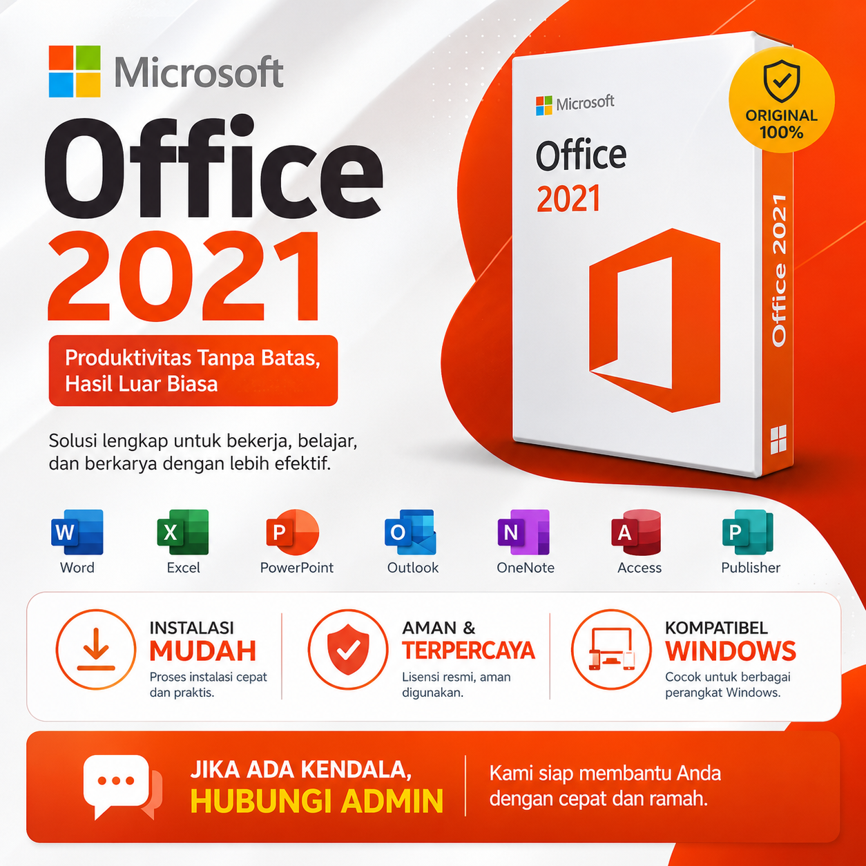 Microsoft Office 2021 Pro Plus + Aktivasi