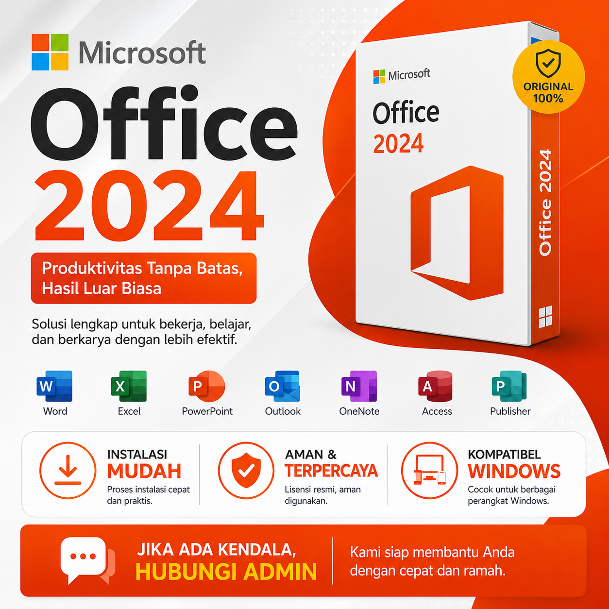 Microsoft Office 2024 Pro Plus + Aktivasi